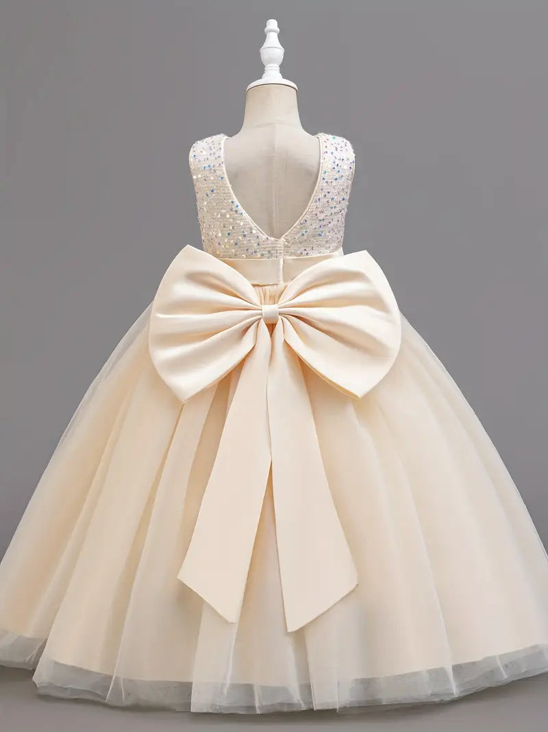 Long Princess Dress Light Gold
