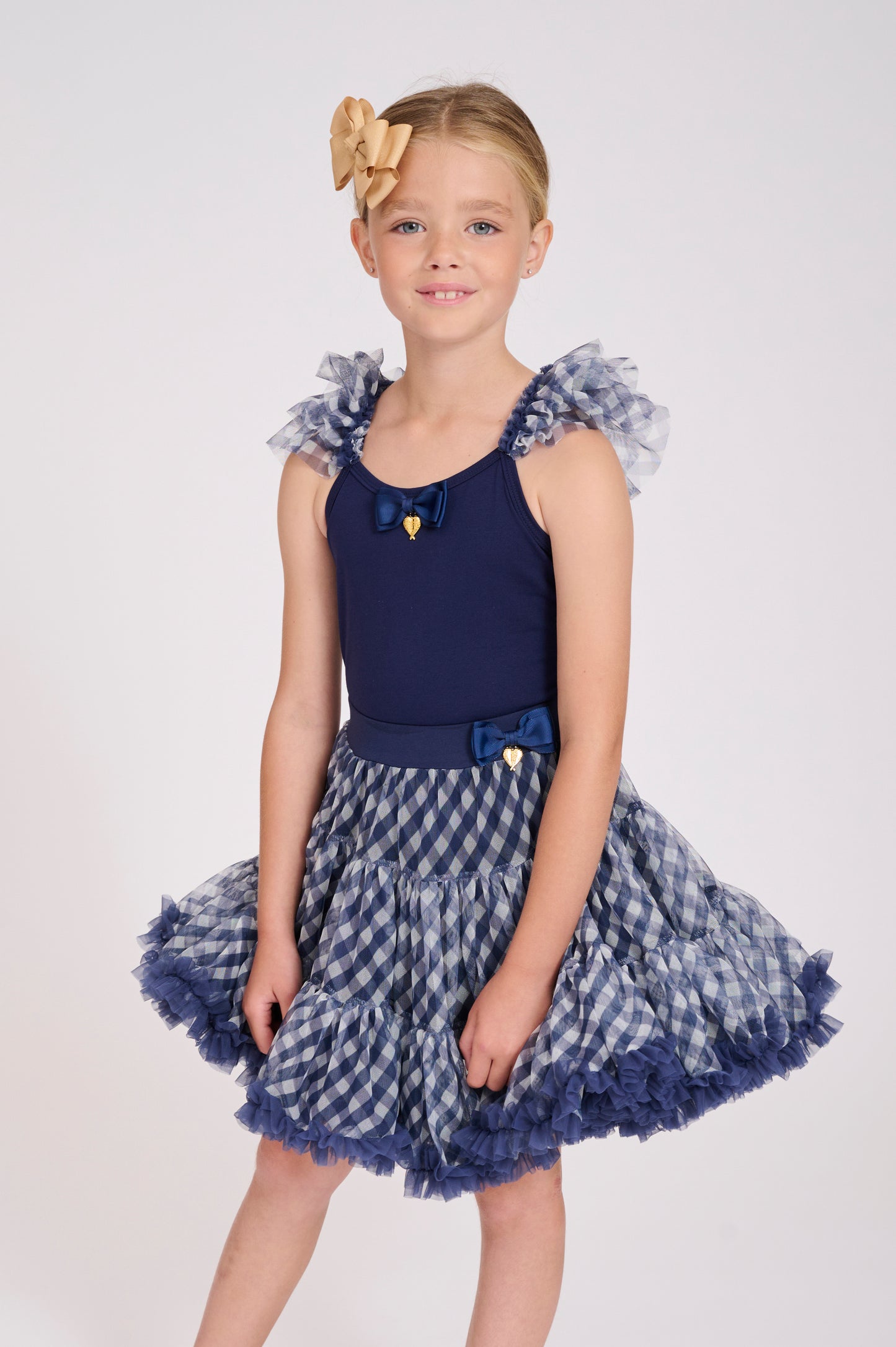 Pixie Tutu Gingham Navy