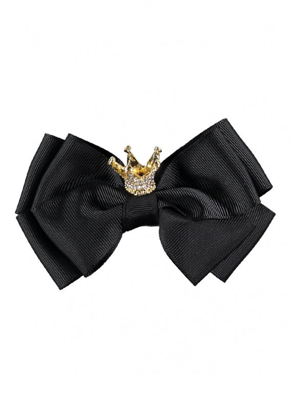 Crown Big Bow Black