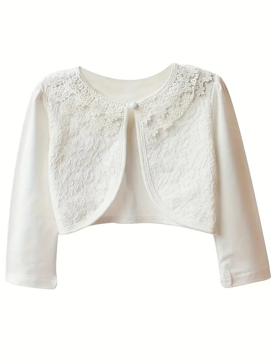 Lace Knit Cardigan Beige