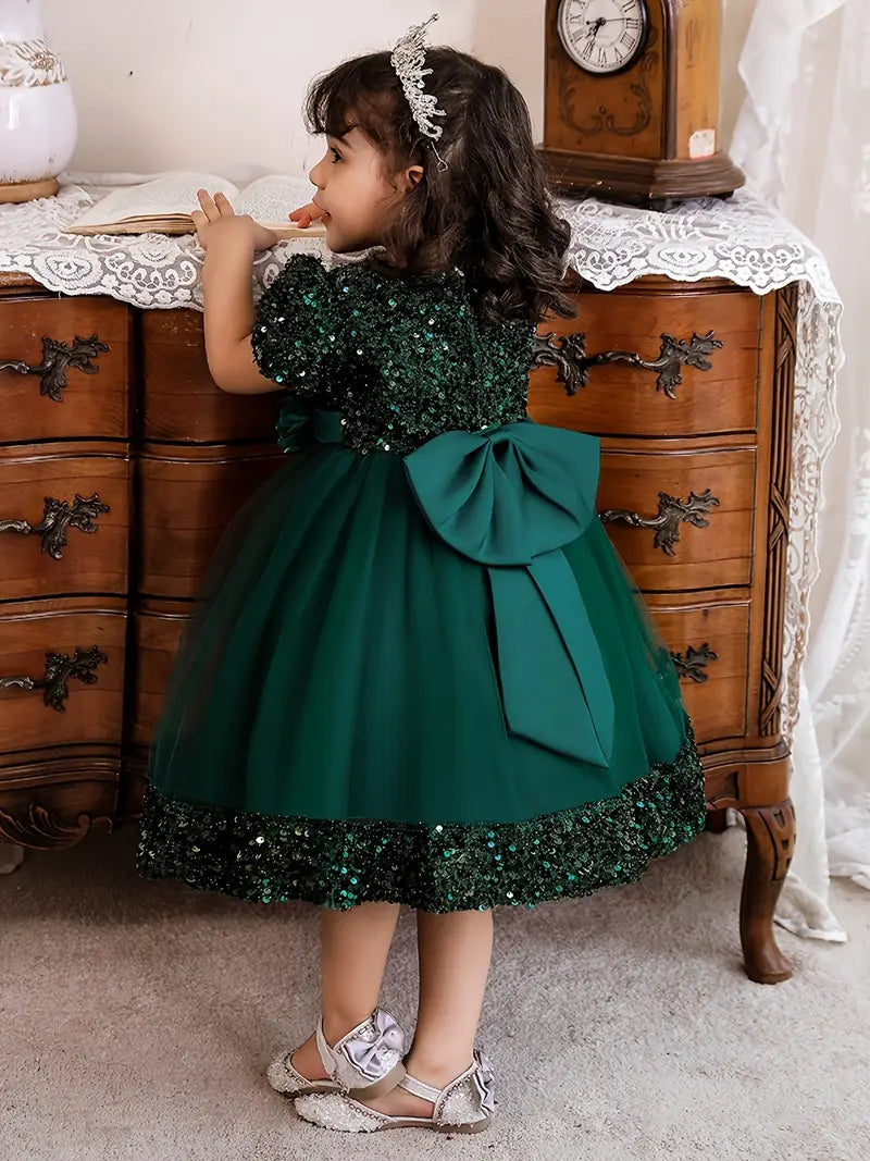 Glitter Princess Dress Emerald