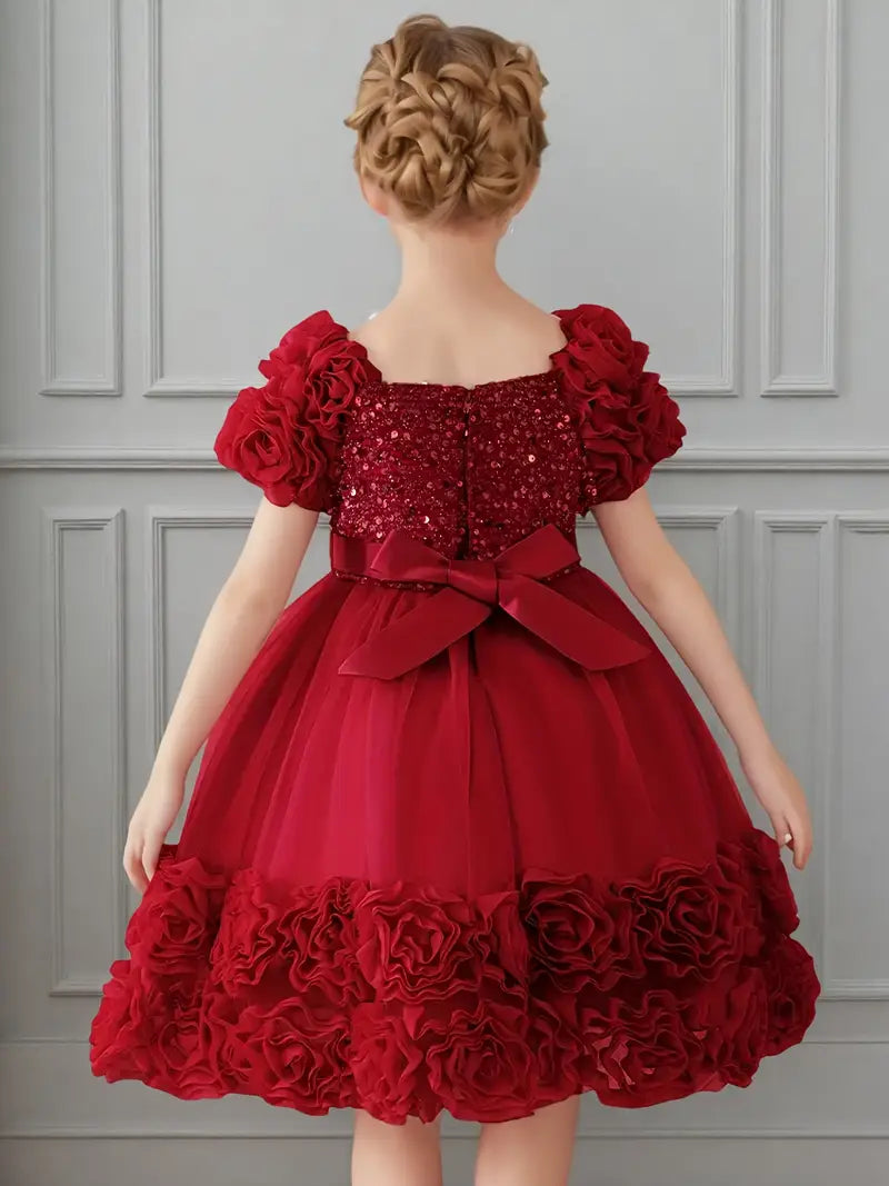 Elegant Princess Dress Red