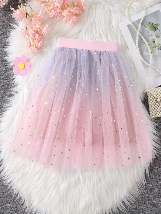 Starry Sky Skirt Pink