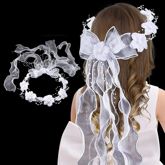 Organza & Pearl Hairpiece